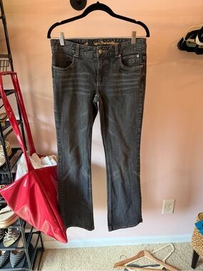 Harley-Davidson Black Washed Flare Jeans